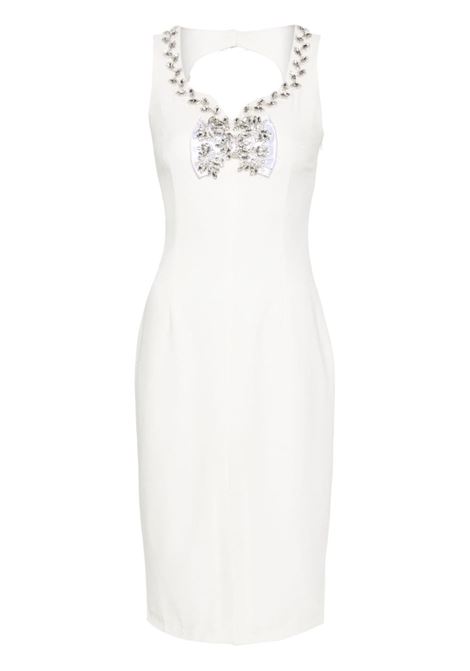 Abito midi con cristalli odelle in bianco - donna LOU LOU | 240123WHT